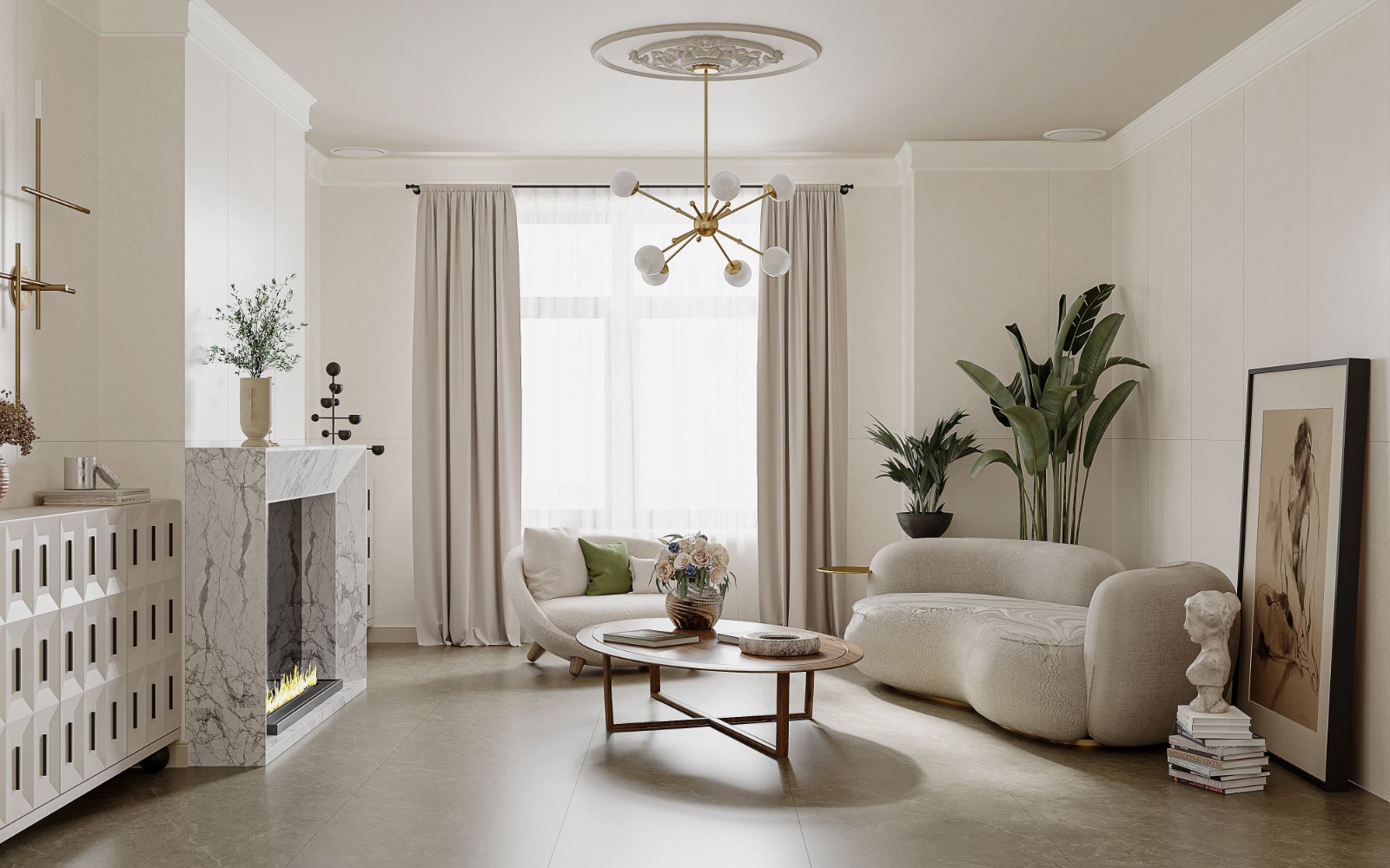 QPV715613客廳角度圖-簡歐風格